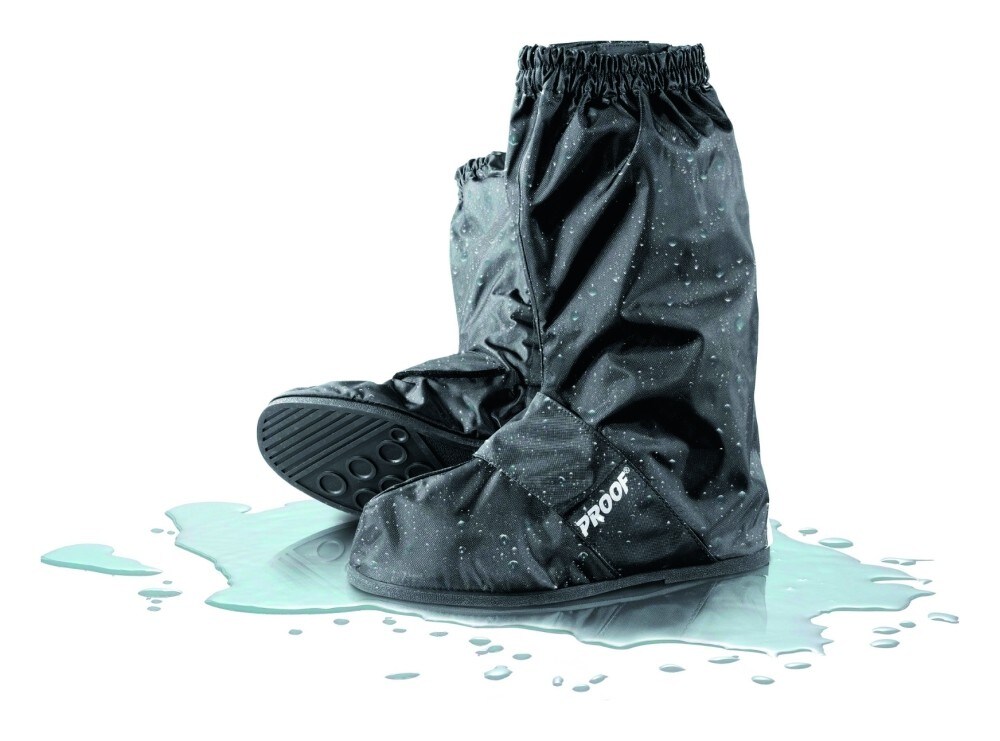 PROOF STIVALI Copriscarpe Caratteristiche Tessuto Biloutex rivestito in PU, 100% poliammide. Elementi riflettenti Taglia XS-XL Colori Unico Prezzo euro 29,99